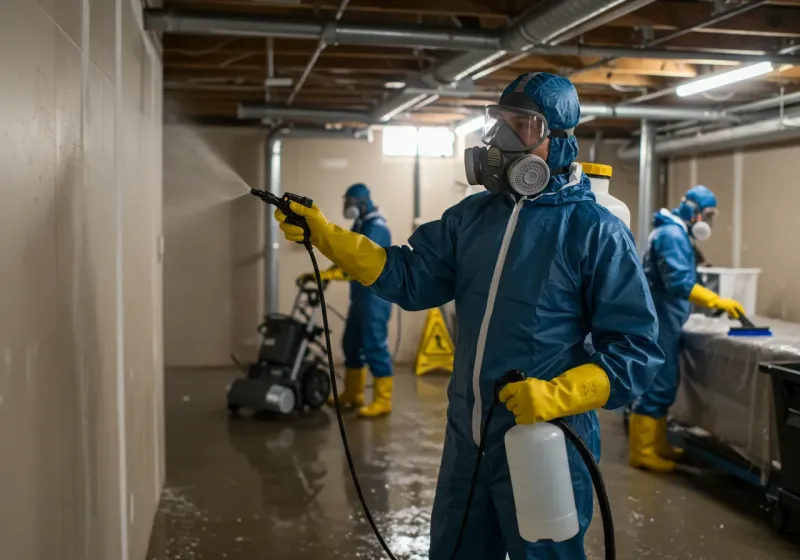 Basement Sanitization and Antimicrobial Treatment process in Orleans County, VT