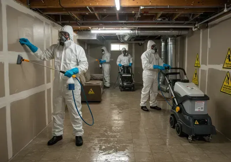 Basement Moisture Removal and Structural Drying process in Orleans County, VT